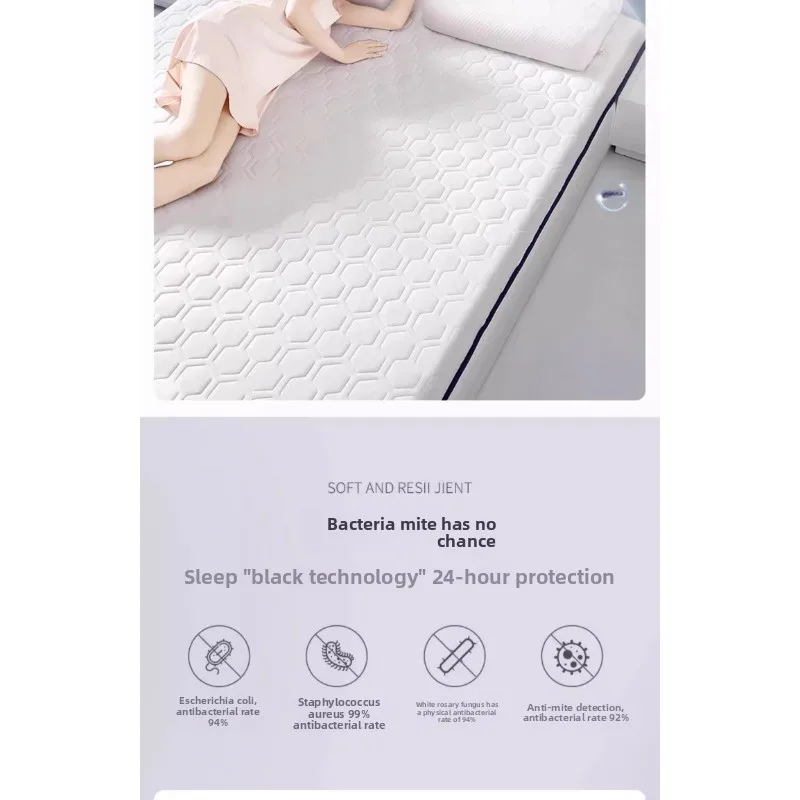 مرتبة سميكة من اللاتكس، وسادة ناعمة، سرير محدد غير قابل للطي للإيجار، مرتبة، وسادة إسفنجية #6