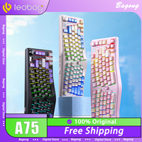 Leobog Alice A75 Mechanical Keyboard 3Mode 2.4G Bluetooth Wireless Customize Keyboard Ergonomics PBT Hot swap RGB Keyboard Gifts