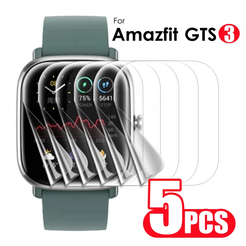 Película protectora de TPU suave para Amazfit GTS 3 GTS3, Protector de pantalla de reloj, antiarañazos, para AmazfitGTS3