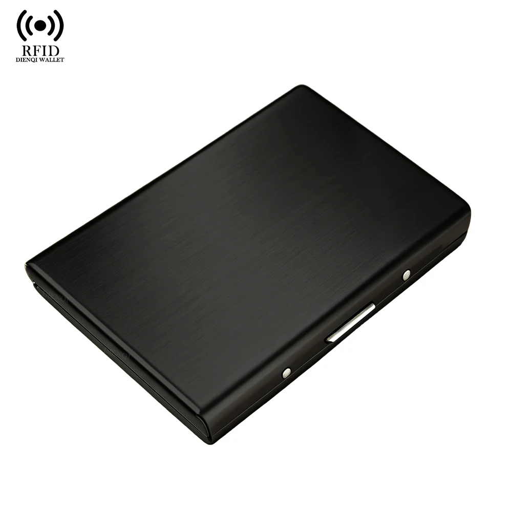 Rfid-Karte Metall Slim Wallet für Männer Kreditkarteninhaber Bifold Mini Wallets Männliche Geldbörse Porte Carte Short Bi-Fold Choice Valet – Detail 7