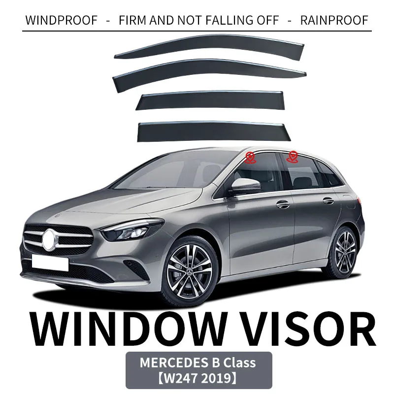 

For Mercedes-Benz B Class Window visor Weather Shield Side Window Deflector Car windshield weather shield Car accessories