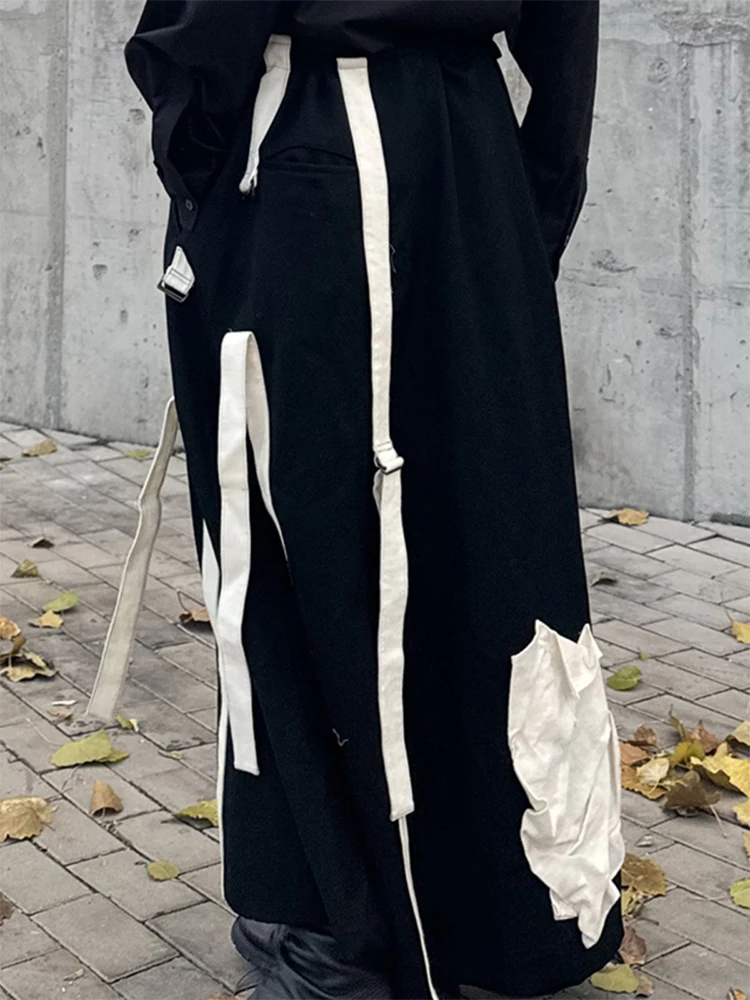 FANTASTION оригинальный дизайн, шикарные широкие брюки с с стереоскопическим вырезом и широкими штанинами унисекс, свободные повседневные брюки большого размера