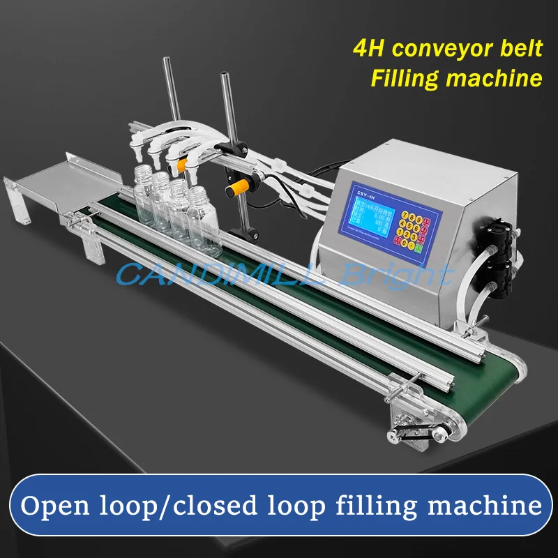 Otomatis Komersial Empat Nozel Cair Mengisi Mesin Susu Minuman Air Parfum Botol Penting