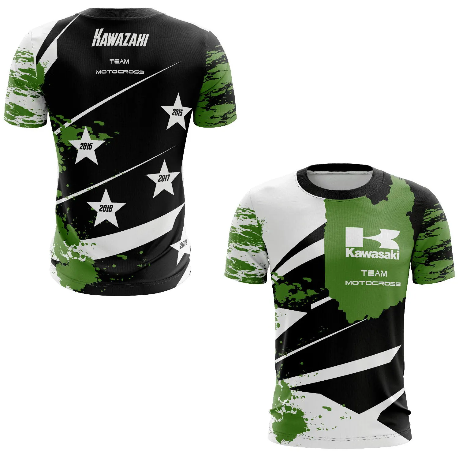 Men's Summer Kawasaki Motorcycle 3D Printed Mens Personalized Locomotive Competition Suit Kids Unisex Street Sports Top