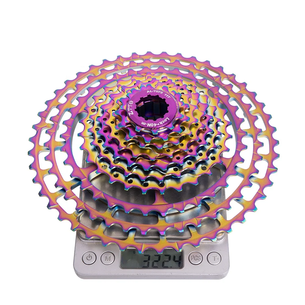 

STLF ZTTO 10 Speed Bicycle 11-46T SLR 2 Rainbow Cassette Freewheel 10s Ultralight 46T CNC 10v K7 for MTB X0 X9 X7 M610 M781 M78
