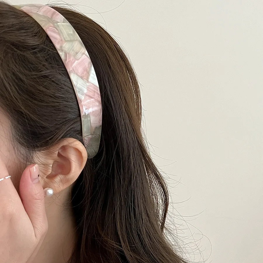 Wide Hair Band Korean Style Tortoiseshell Acetate 2025 Trending Thickened Comfort Headband Office Minimalist Accessories Gift view 3