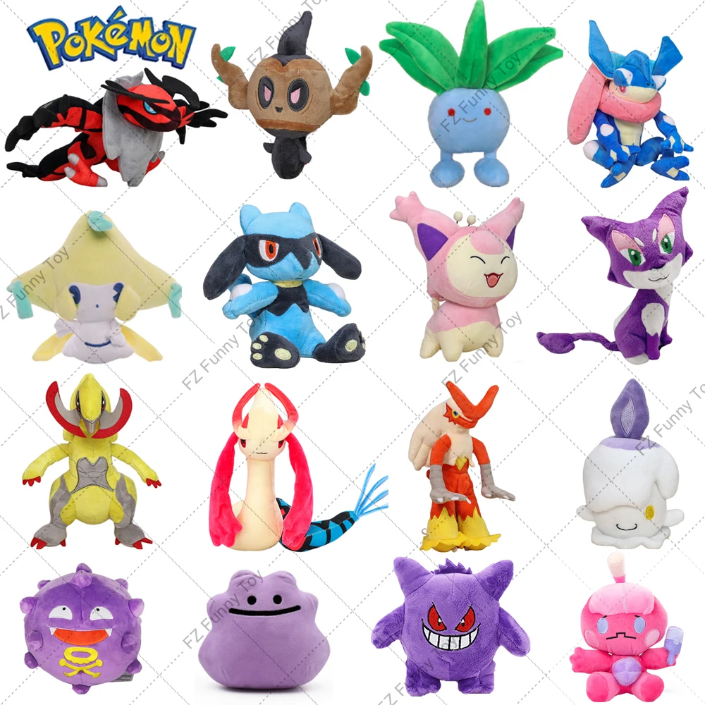 

Плюшевая игрушка Pokemon Koffing Gengar Ditto, мягкая кукла Garchomp Mimikyu Greninja Riolu, странный Milotic, карманный монстр, игра в подарок