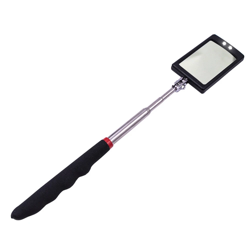 

1 Pcs Telescopic Detection Mirror Car Mounted Universal Folding Square Mirror With Lights Car Bottom Endoscope Inspection Mirror