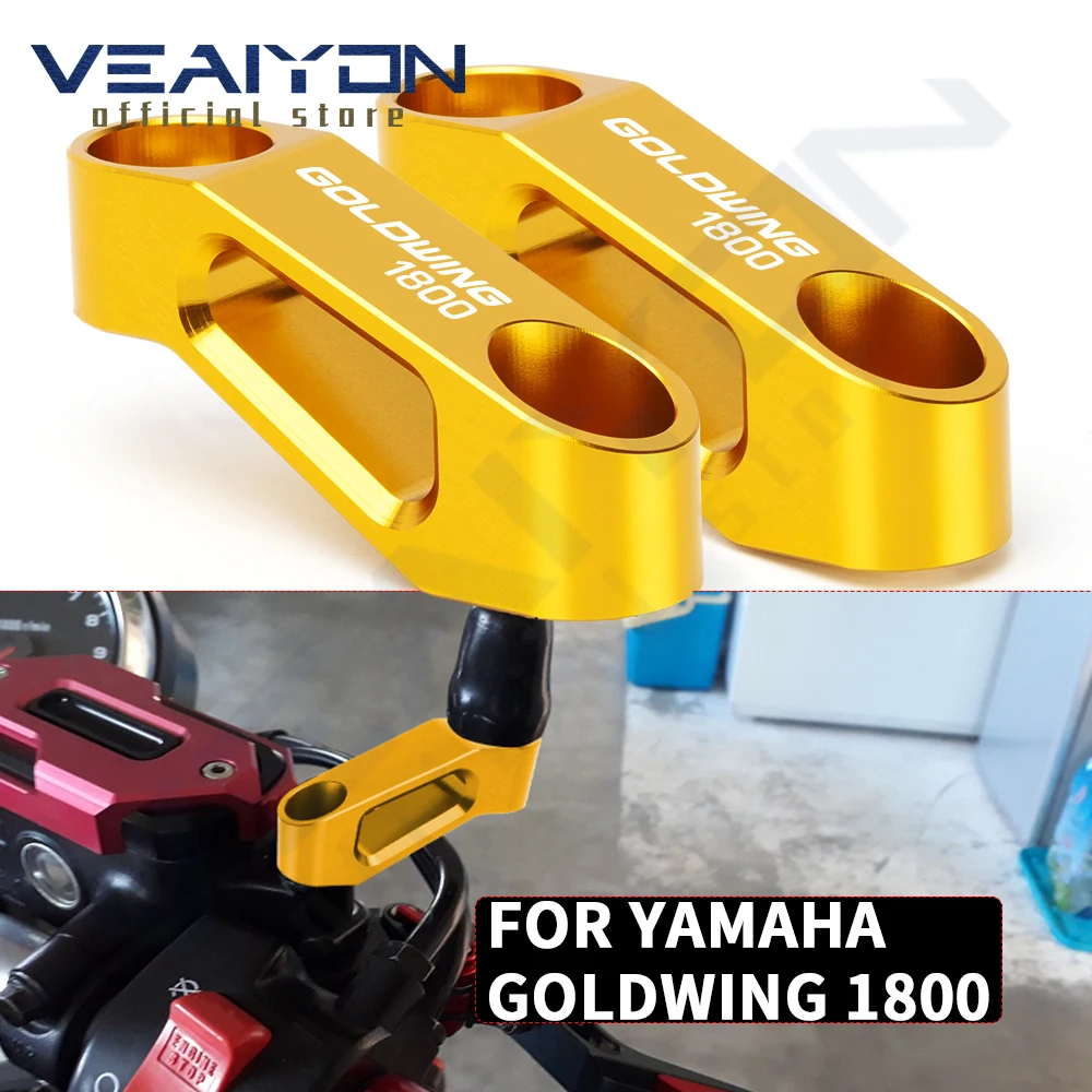 

For HONDA GOLDWING 1800 Goldwing GL1800 motorcycle CNC Aluminum Mirror Extender Rearview Mirrors Extension Adaptor accessories