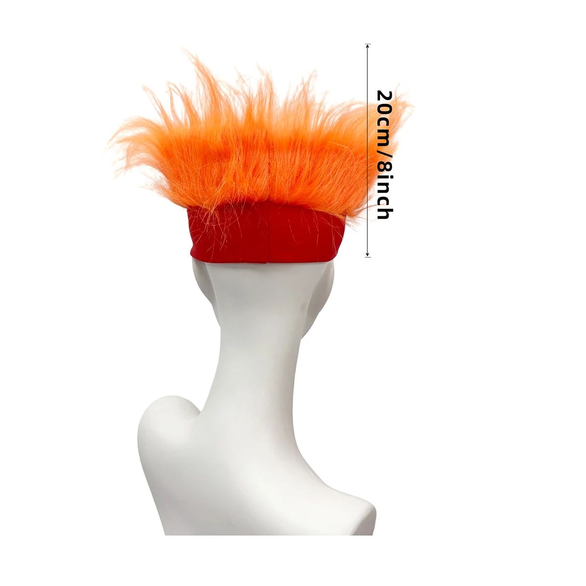 Orange Fluffy Spiky Headband Wig Synthetic Hair Cartoon Eyes Design Halloween Carnival Costume Party Wigs for Kids Adults - view 4