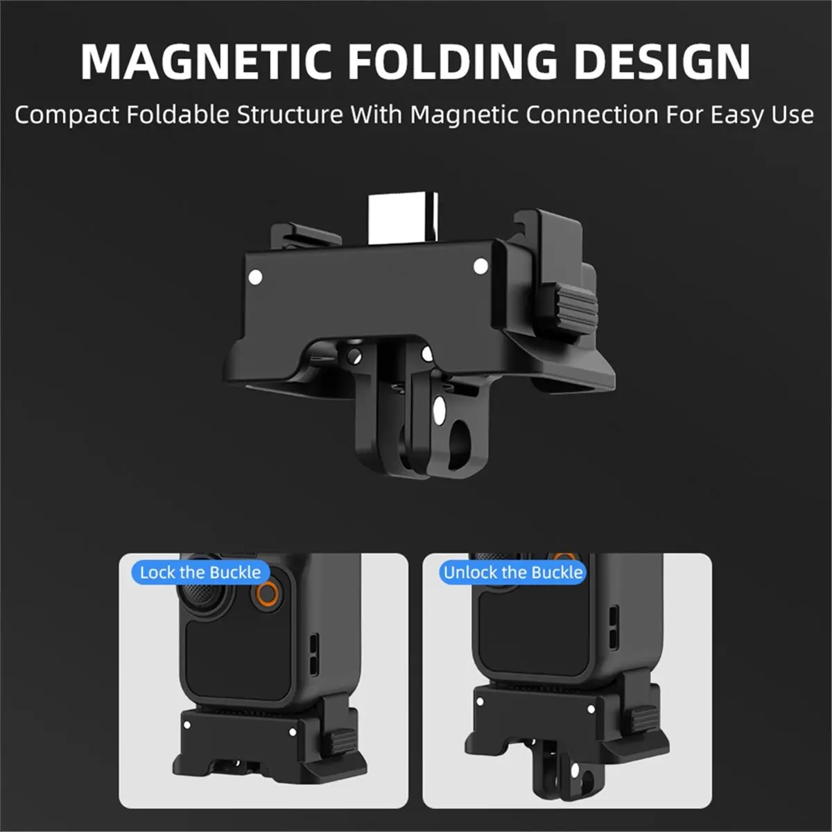 TCE Expansion Adapter Magnetic Quick Release Base for 3 with 1/4'' Thread Accessories