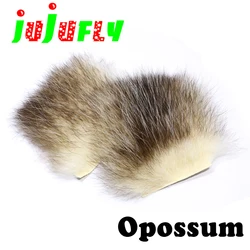 jujufly fly tying American Opossum dubbing fur genuine opossum fur patches seal substitute nymph dub raw fly tying materials