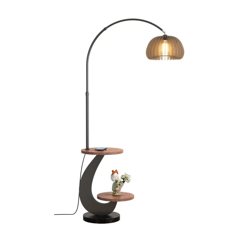 

American retro living room sofa next to a few shelves integrated bedroom bedside table fishing lamp