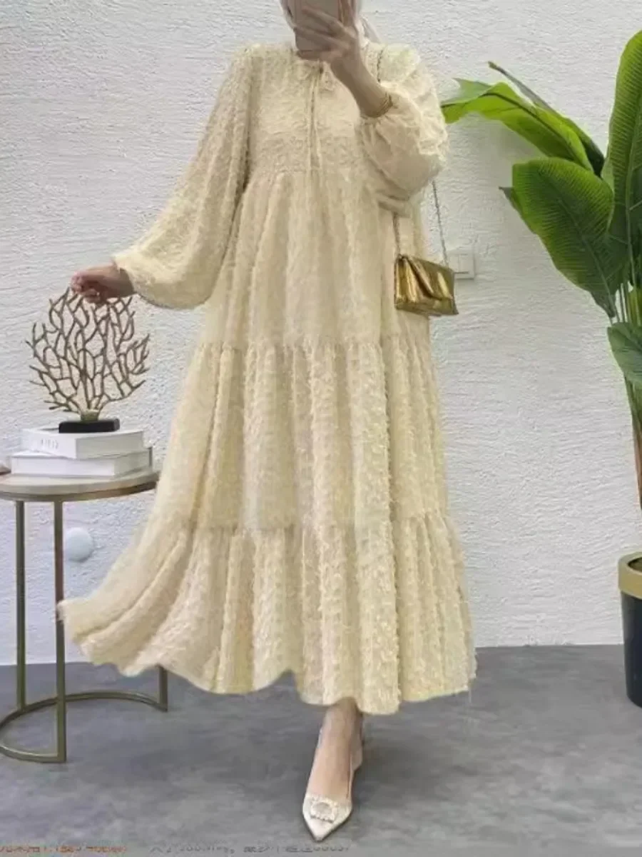 Woman Dress Party Jalabiya Ramadan Morocco Dubai Eid Muslim Abayas for Women Dresses Kaftan Arab Long Robe Islam Vestidos 2025 5