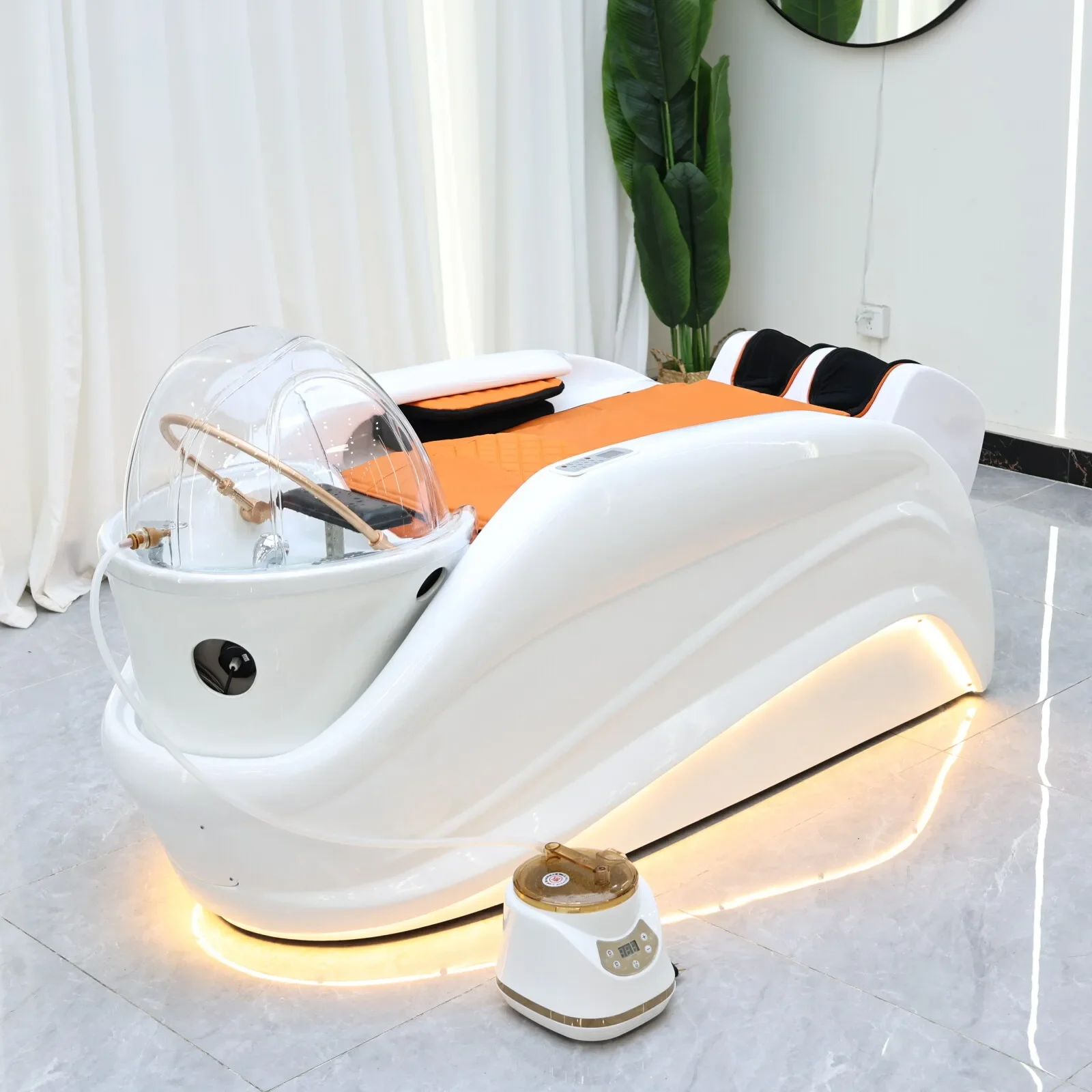 

Professional Electric Massage Bed, Head SPA Salon Massage Table, Hair Washing Fumigation Beds, Barber salon Shop Smart Furniture