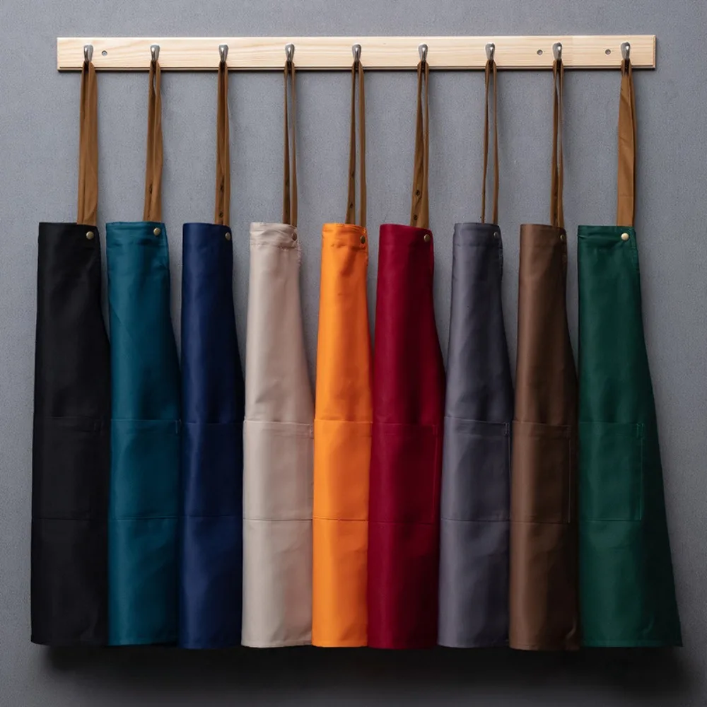 Kitchen Apron Waterproof Cross Adjustable Webbing Restaurant Bar Barbershop Work Apron Cocina Accesorios De Cocina Novedosos