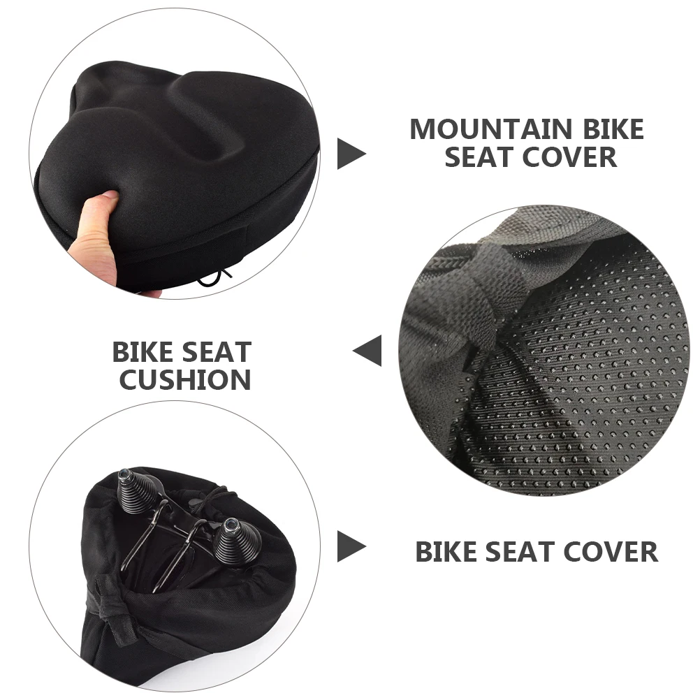 

Comfortable Bike Seat Cover Padded Cushion for Road Bikes Ergonomic Cool Breathable Waterproof Non Slip
