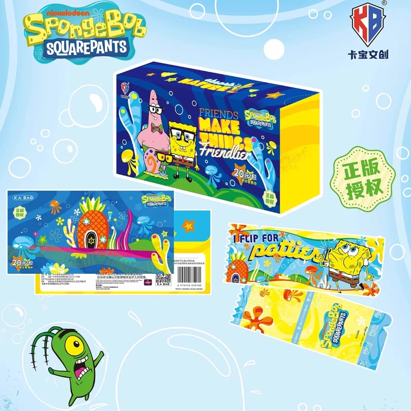 KABAO New Authentic SpongeBob SquarePants Polaroid Cards - Inspiration Rainbow Collectible Cards Anime Merchandise Gifts