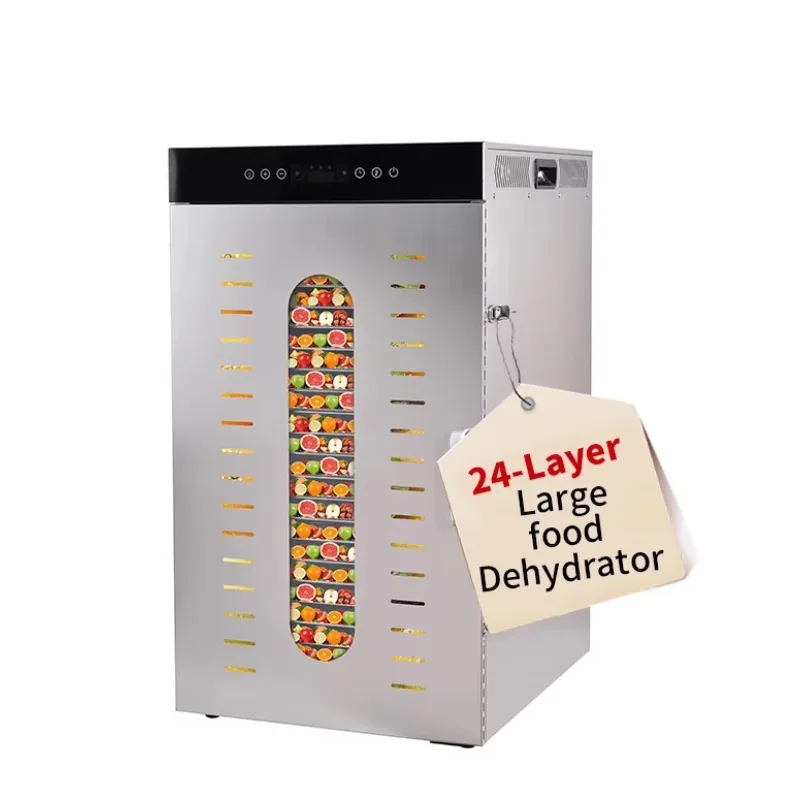 24 Trays Electric Stainless Steel Commercial Food Dehydrator Machine for Fruits Vegetables Meat Home Restaurant Use
