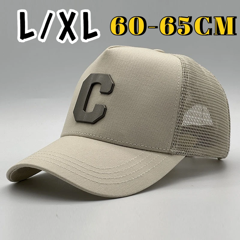 Spring New Designer Luxury Brand Letter Baseball Caps Men's Women High Top Snapback Trucker Cap Big Gold C Korean Sun Hat 65cm