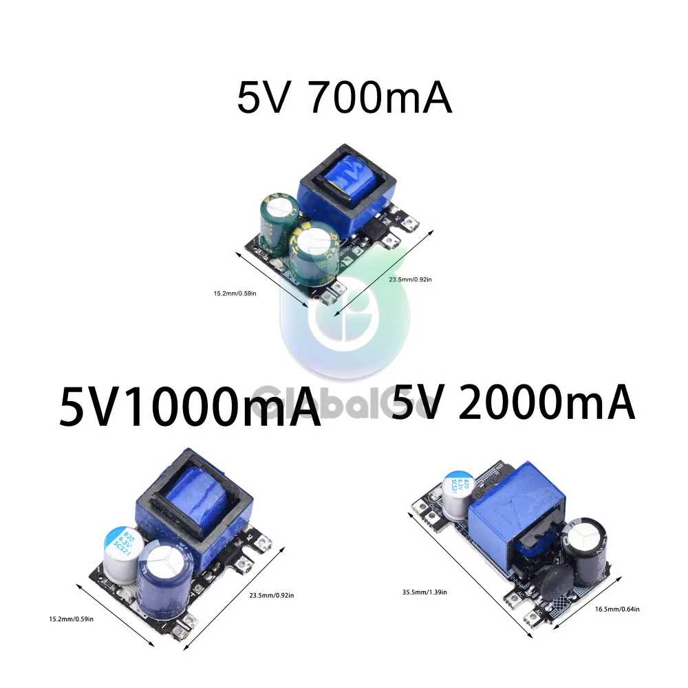 

AC-DC 5V 700mA 1000mA 2000mA Precision Buck Converter AC70-270V to 5V DC Step Down Transformer Power Supply Module