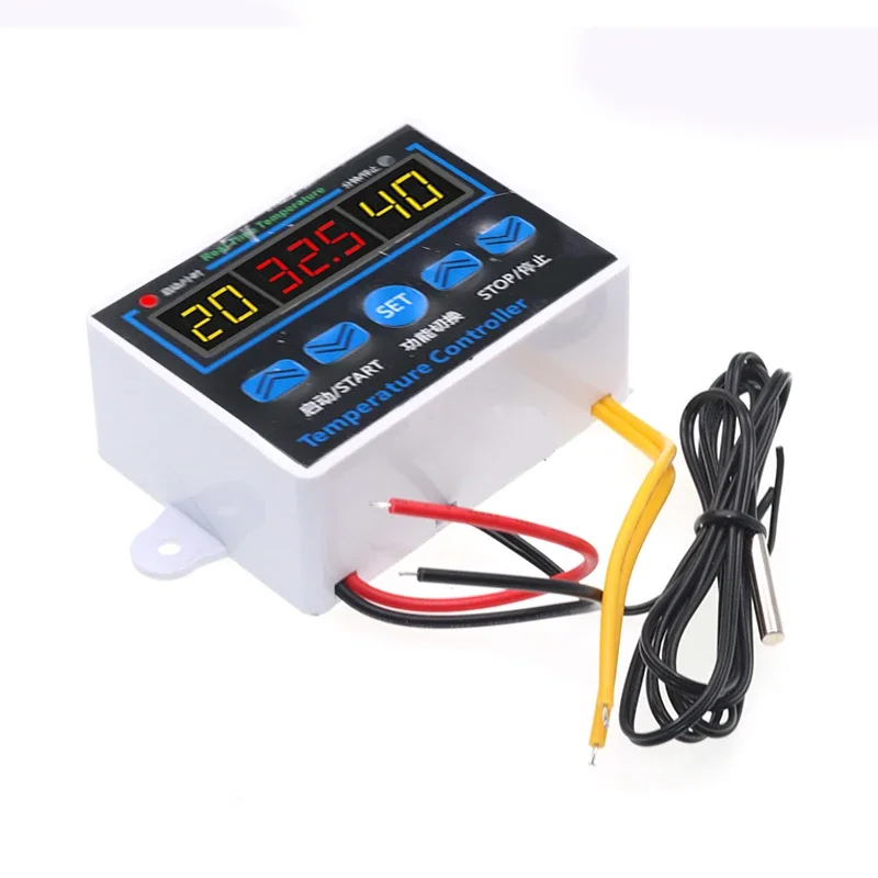 1/5PCS AC220V DC12V 10A Digital LED Temperature Controller Thermostat Control Switch Sensor