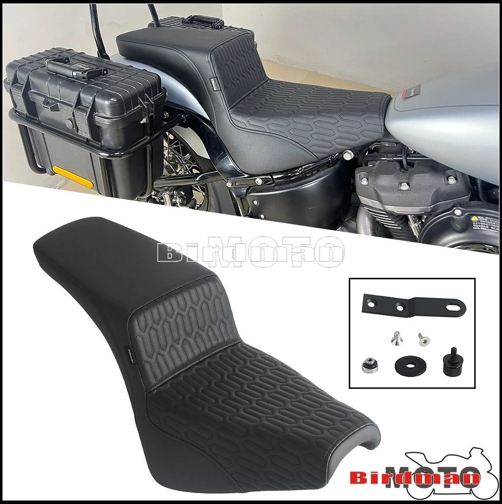 Motorcycle 2-Up Seats Cushion For Harley Softail Street Bob FXBB FXBBS FLSL FXSL Standard FXST Deluxe FLDE Heritage C FLHC FLHCS