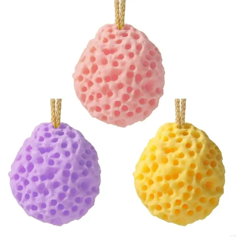 

97BE Ergonomic Baby Bath Sponge Nonslip Grip Enhances Motor Skills During Wash Time