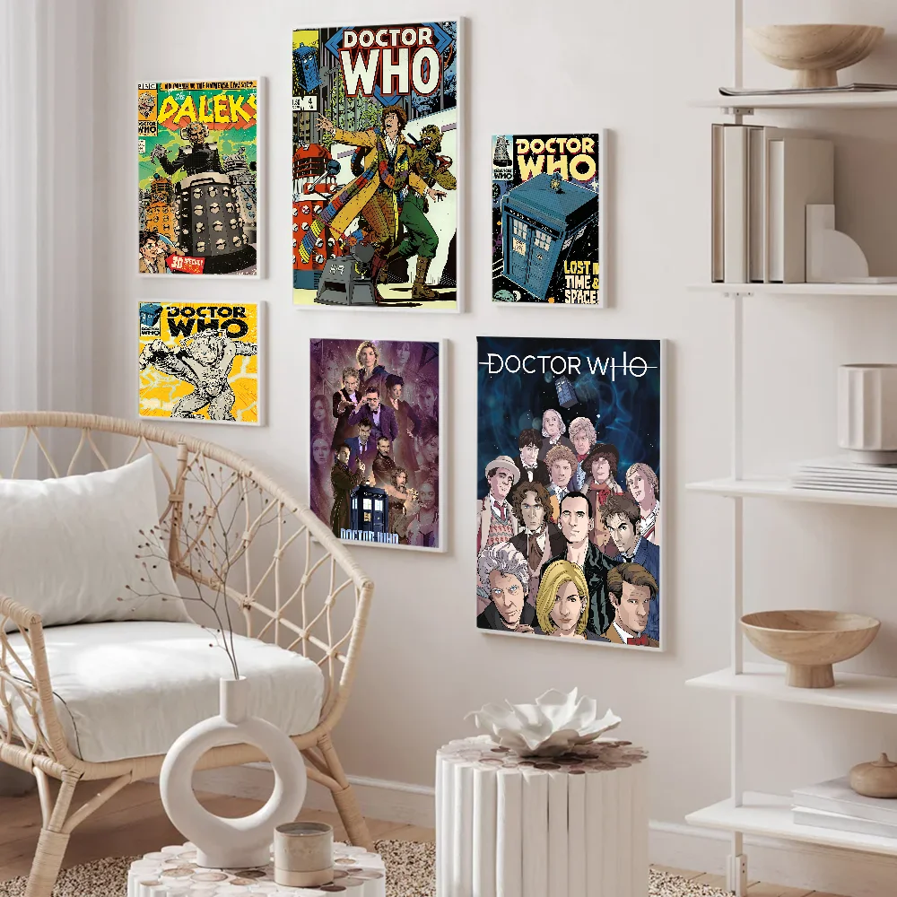 Movie D-Doctor W-Whos Classic Movie Posters Vintage Room Bar Cafe Decor Stickers Wall Painting