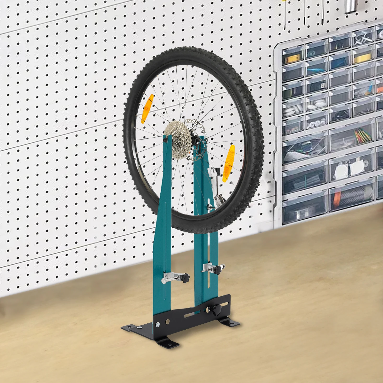 

Bicycle Tuning Table with Brake Disc Gauge Bike Rims Correction Stand Bicycle Bike Wheel Maintenance Rack