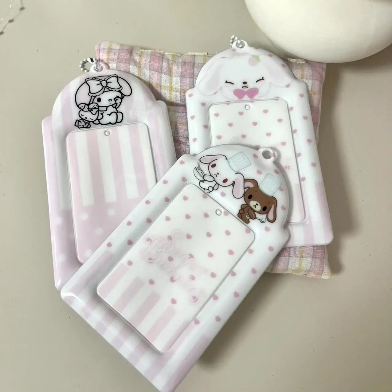 Kpop Photocard Holder Keychain Y2K PhotoCard Holder Kpop Charm Holders Kawaii Photo Card Keychain