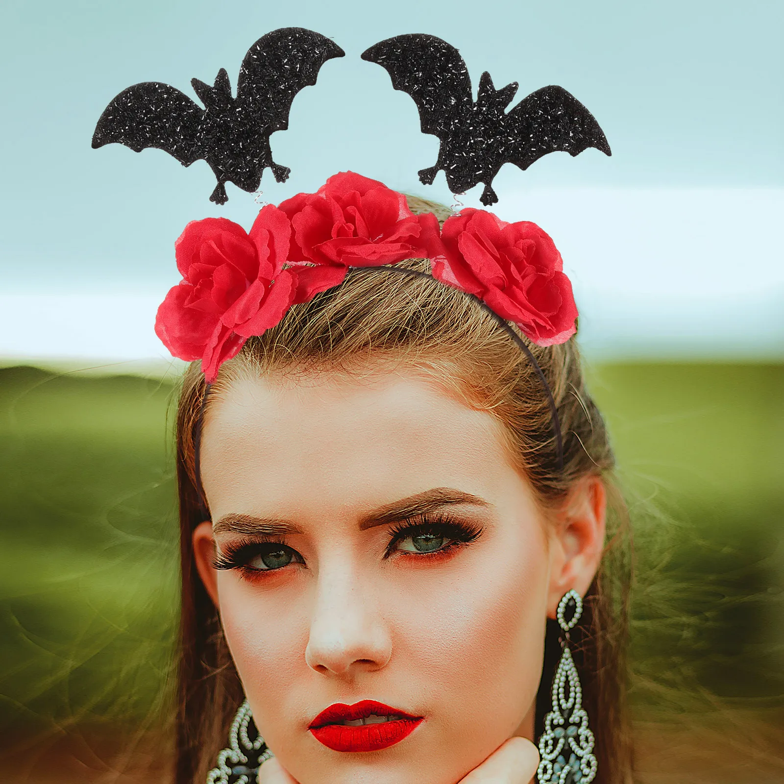 

Halloween Headb Black Spider Hair Accessories Women Party Focus Cosplay Hoops Easy Store Not Fade Deform Photos Family Friends