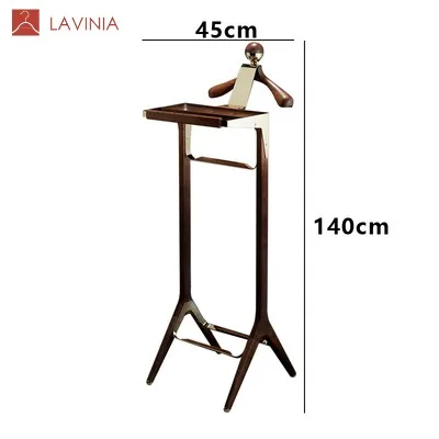 Lavinia high quality hotel living room floor to floor movable wooden clothes hat rack storage rack