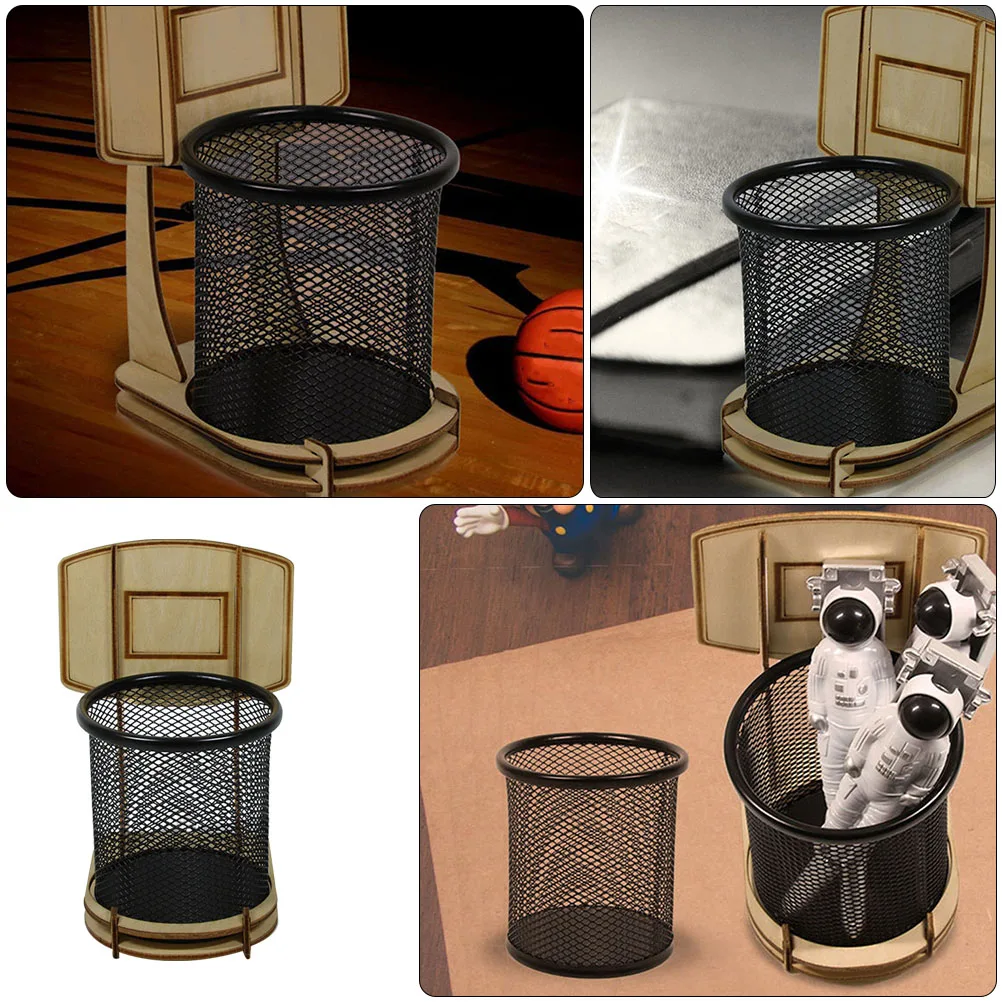 

Баскетбольная подставка, держатель для ручек, деревянный металлический дизайн, гладкая текстура, качество изготовления, полированная, удобная, практичная, декоративная