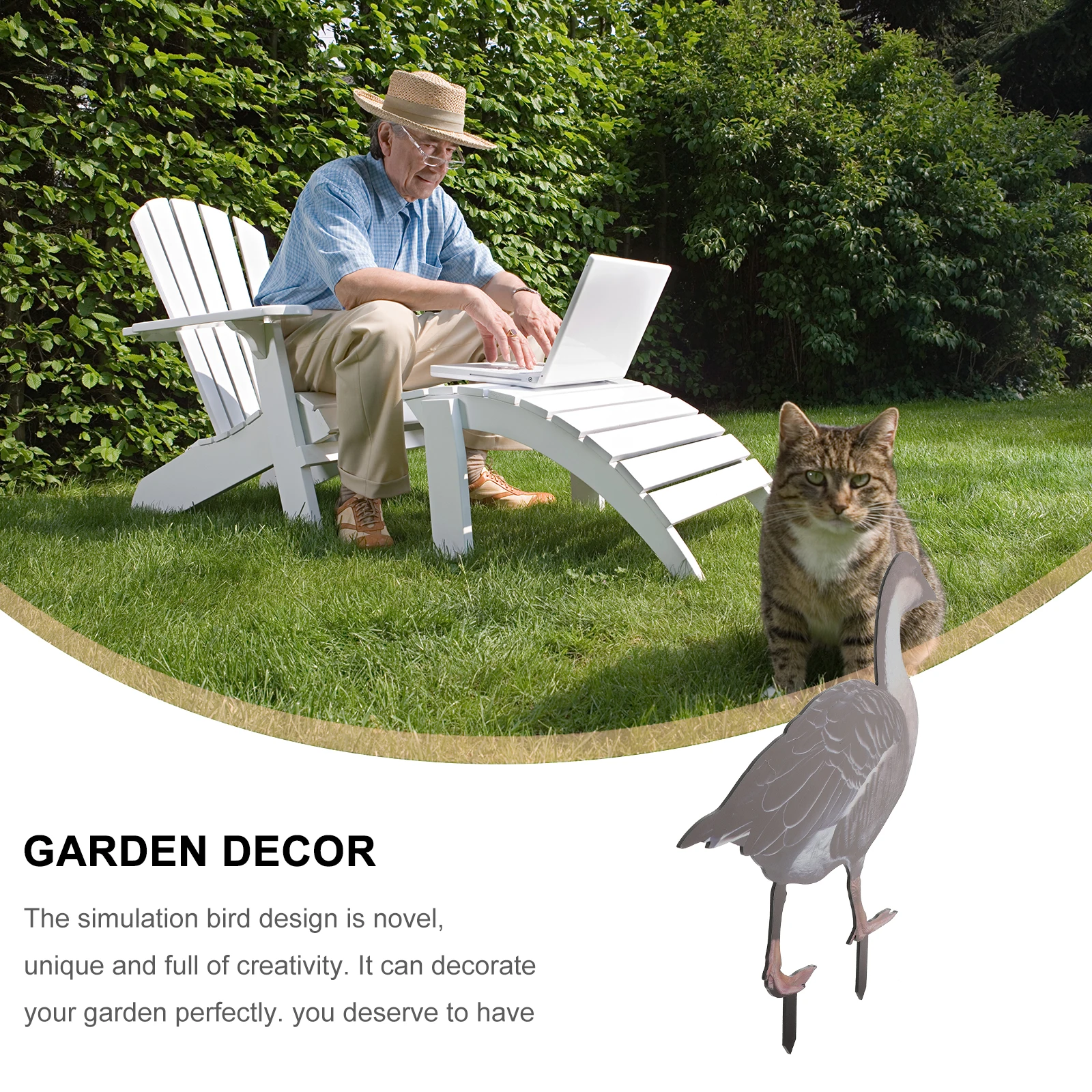 

Outdoor Decor Stake Cute Duck-Shaped Garden Yard Sign Durable Acrylic Lawn Ornament For Garden Landscape Decoration