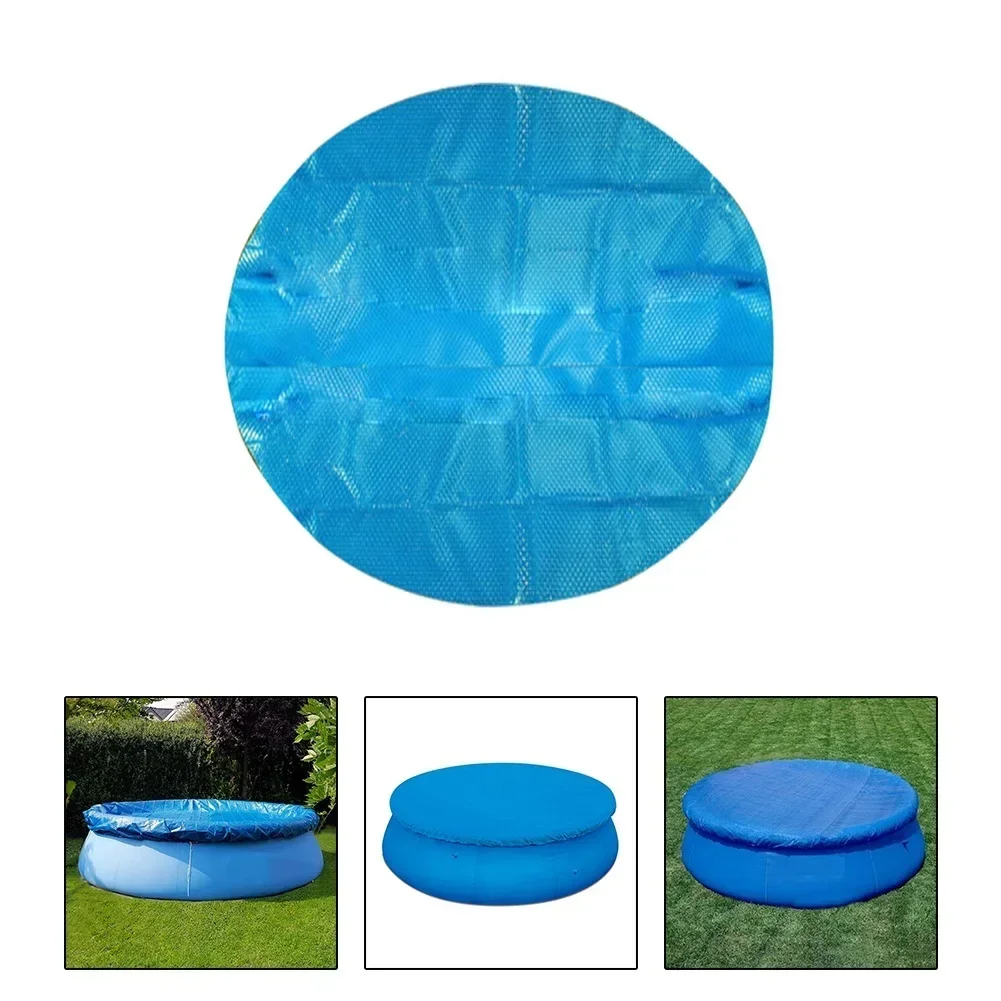 1pc Pool Cover PE Woven Fabric 6/8/10/12FT Round Swimming Pool Cover Suitable For Round Inflatable Family Pool Accessories