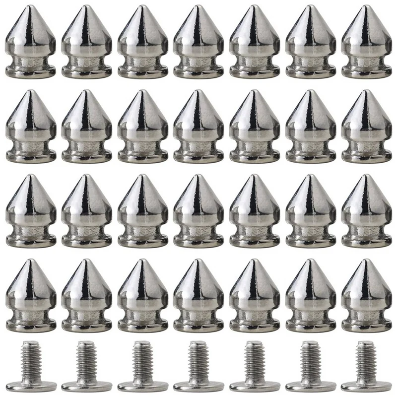 200 Pack Spikes En Studs 9.5MM Spikes Voor Kleding Metalen Studs Klinknagels Voor Leer Punk Spikes Accessoires Schroef terug