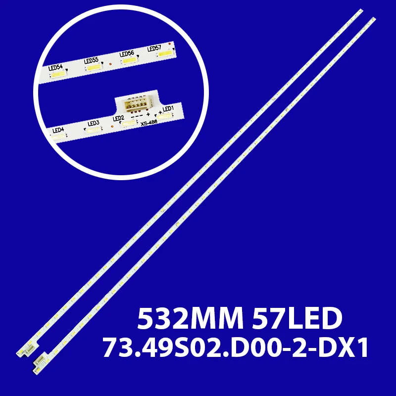 

57LED 532 мм светодиодная лента для подсветки для SONY KDL-49WD754 KDL-49WD759 KDL-49WD752 KDL-49WD751 73.49S02.D00-2-DX1 STA490A34 57LED_R L