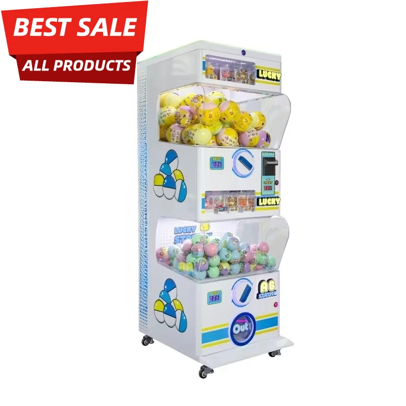 Gachapon Candy Bouncy Ball Gumball Machine Electronic Coin Operated Capsule Toys Candy Vending Machine Customized