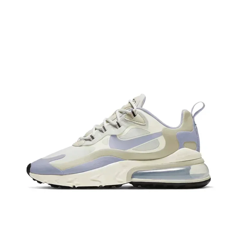 

Nike Air Max 270 React Beige Blue Anti-Slip Air Cushion Against Impact Women Running Shoes Casual Sneakers CT1287-100