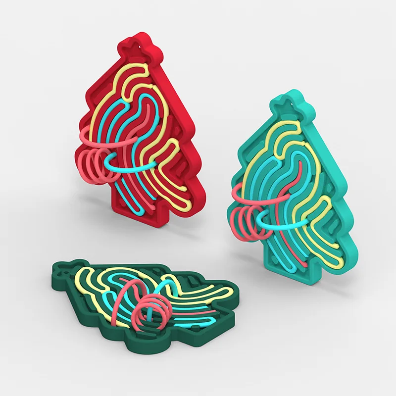 

Детский образовательный сенсорный силиконовый материал, снимающий стресс, рождественский пончик, забавная игрушка. игрушки для снятия стресса, мягкие