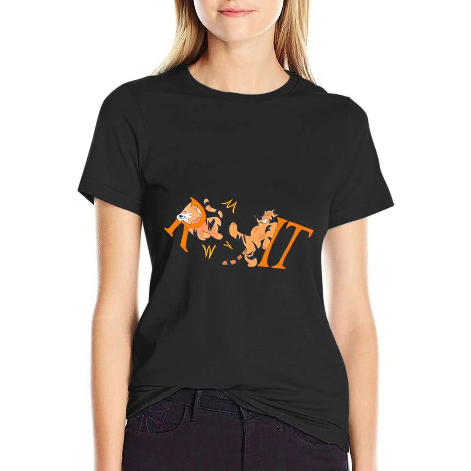 Rochester institute of technology ritchie the tiger gift idea for RIT Students T-Shirt vintage clothes Women's tee shirt