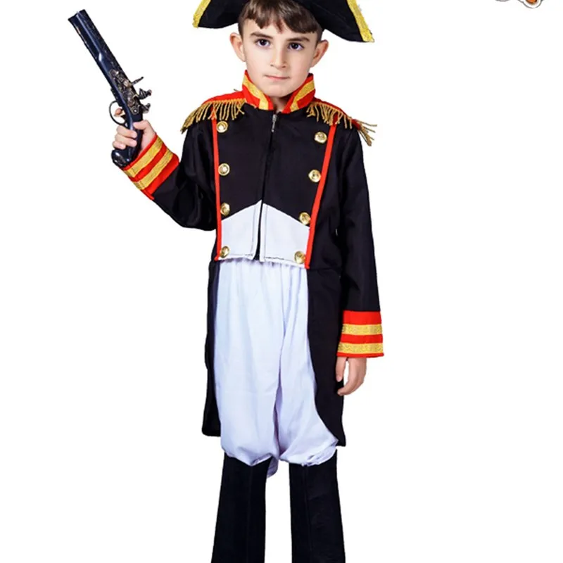 

Children's Napoleon Tailcoat Costume Stage Performance Outfit Boy's Uniform General's Coat Dress Code Traditional Chinese Fes...