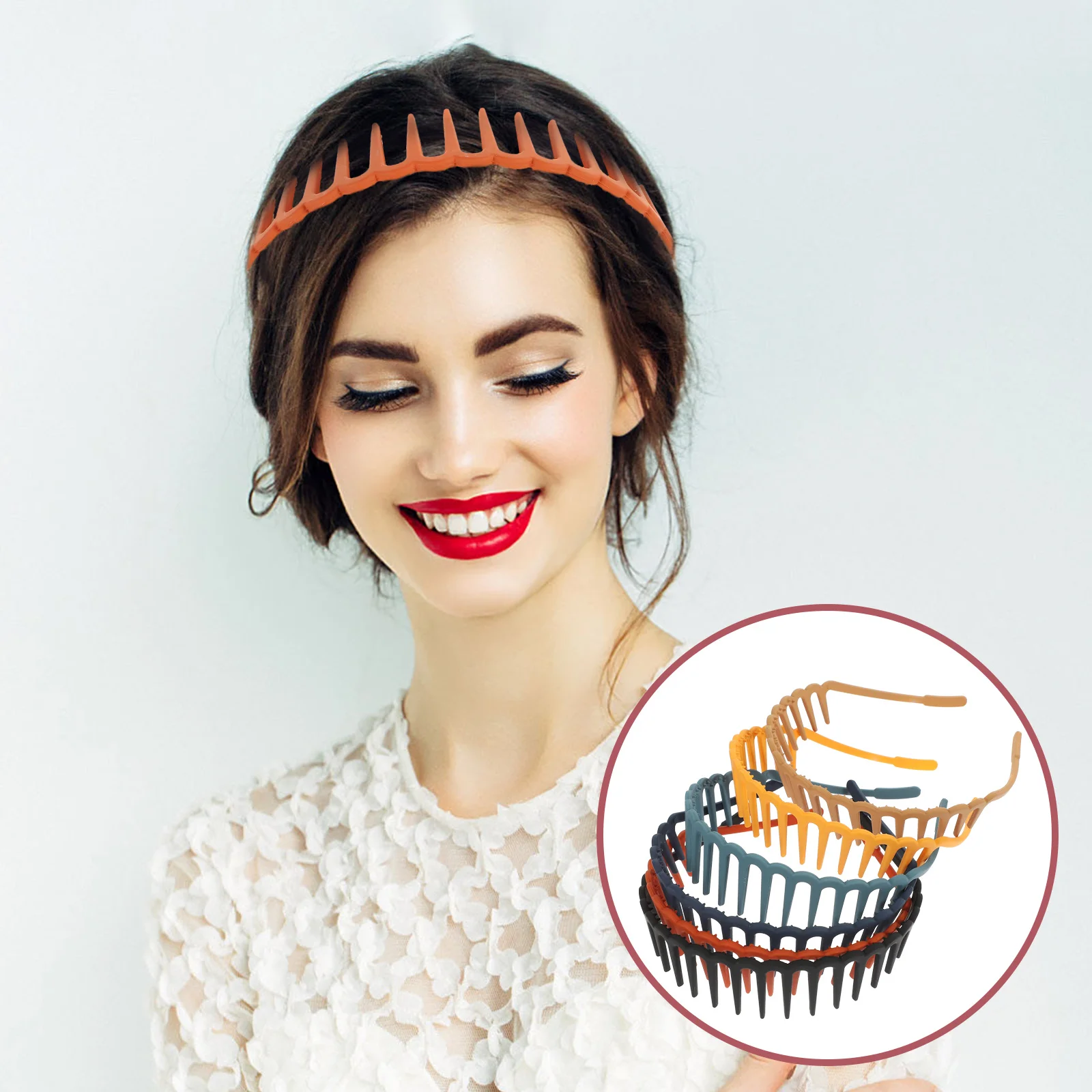 

6 Pcs Toothed Headband Hair Girl Headpiece Decor Spring Plastic Hairband Girls Headdress Hoop Baby Headbands for Men Hairbands