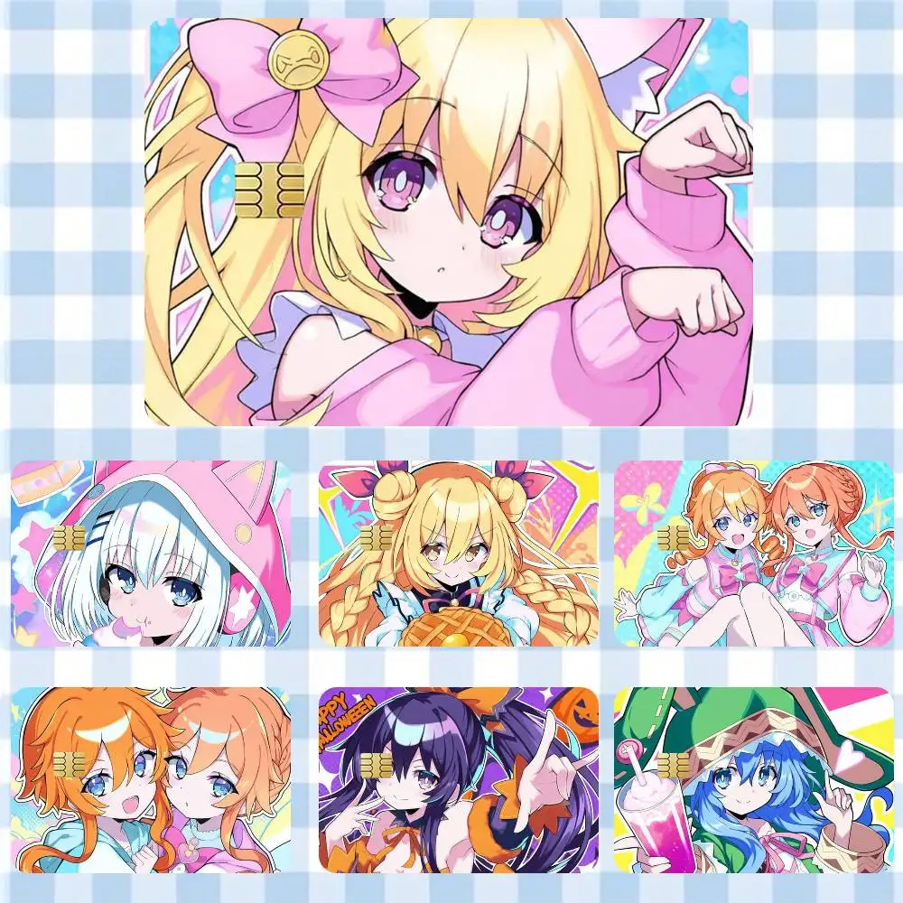 

DATE A LIVE Anime Girl Cute Sticker Film Tape Skin for Credit Card Debit Card Waterproof Stickers Cartoon