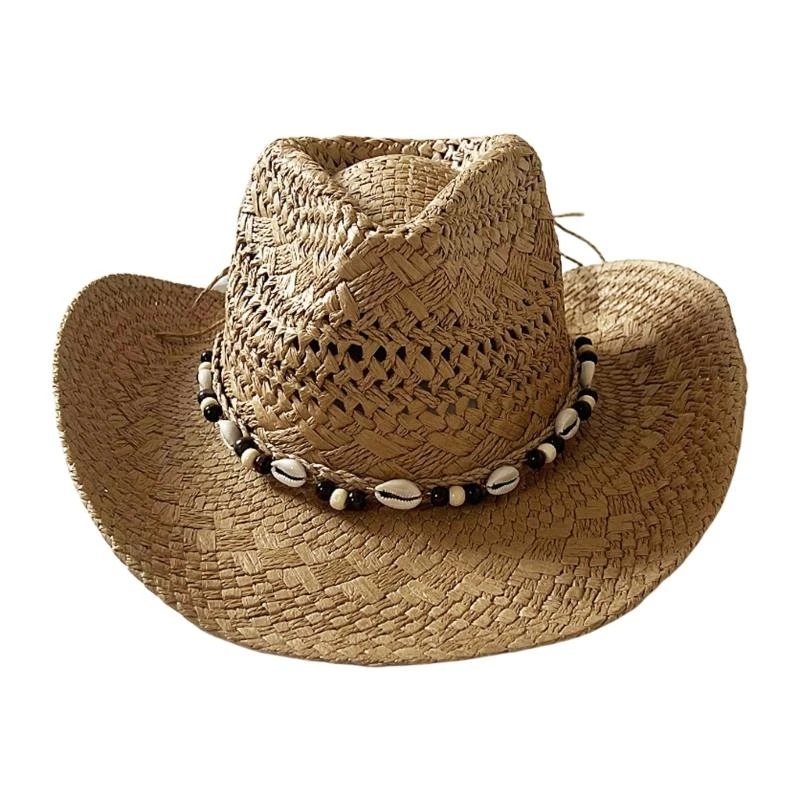 

XXFD Hollowed Sunproof Straw Hat Beach Wear Hat Adult Unisex Hat Vacation Headwear
