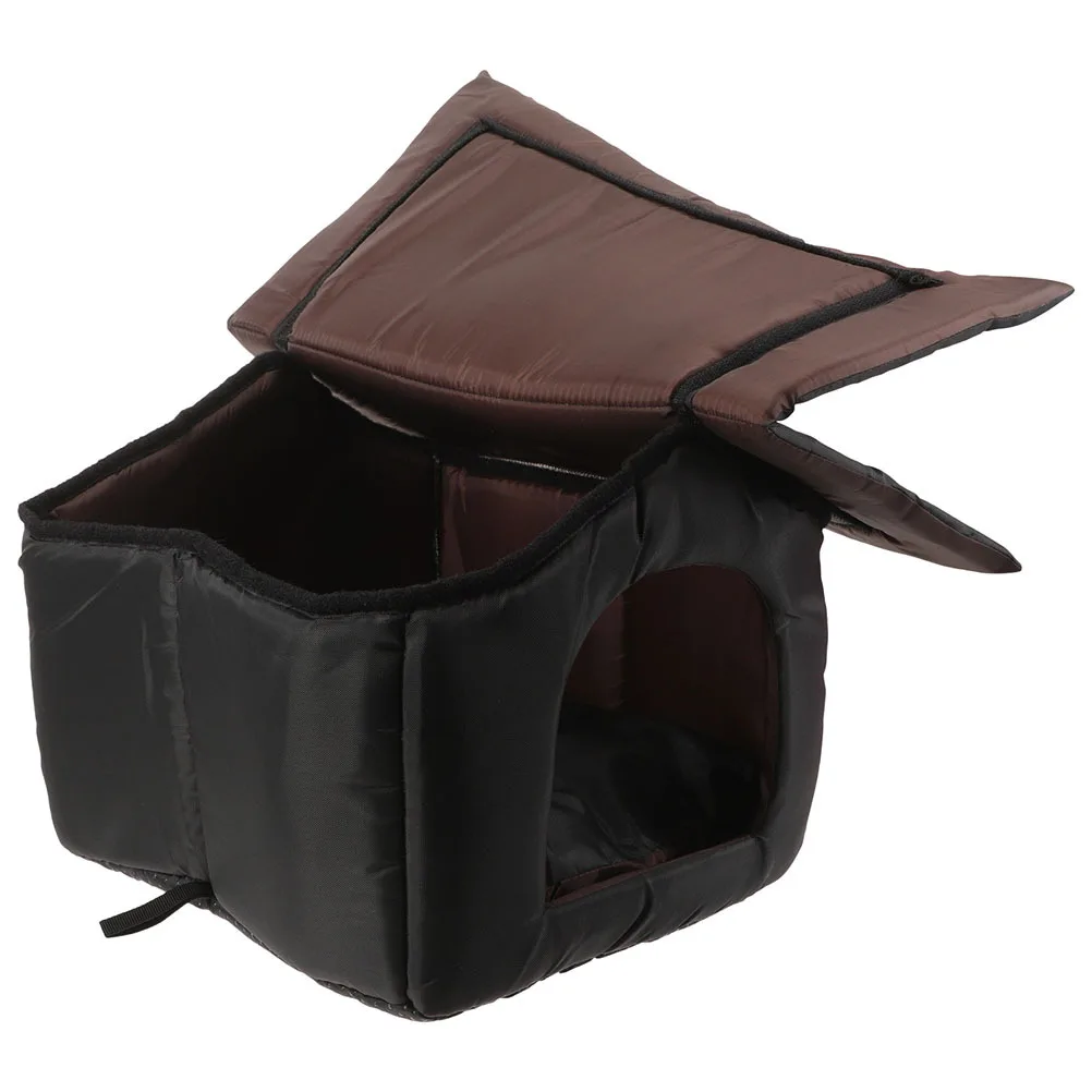 

Waterproof Cat House Outdoor Weatherproof Pet Shelter Warm Comfortable Cave Bed for Cats Dogs Protect from Rain Snow