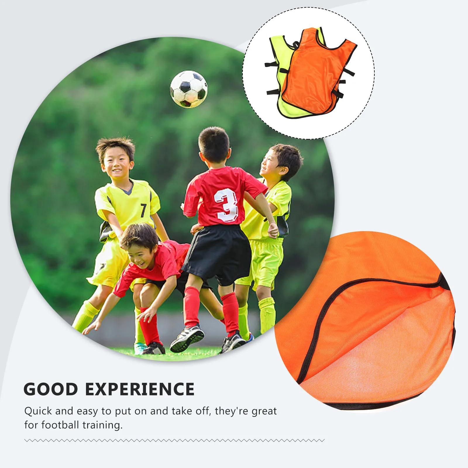 

12 Pcs Training Vests Sports Bibs Soccer Football Team Jerseys Lightweight Breathable for Youth Men Bright Fluorescent Colors