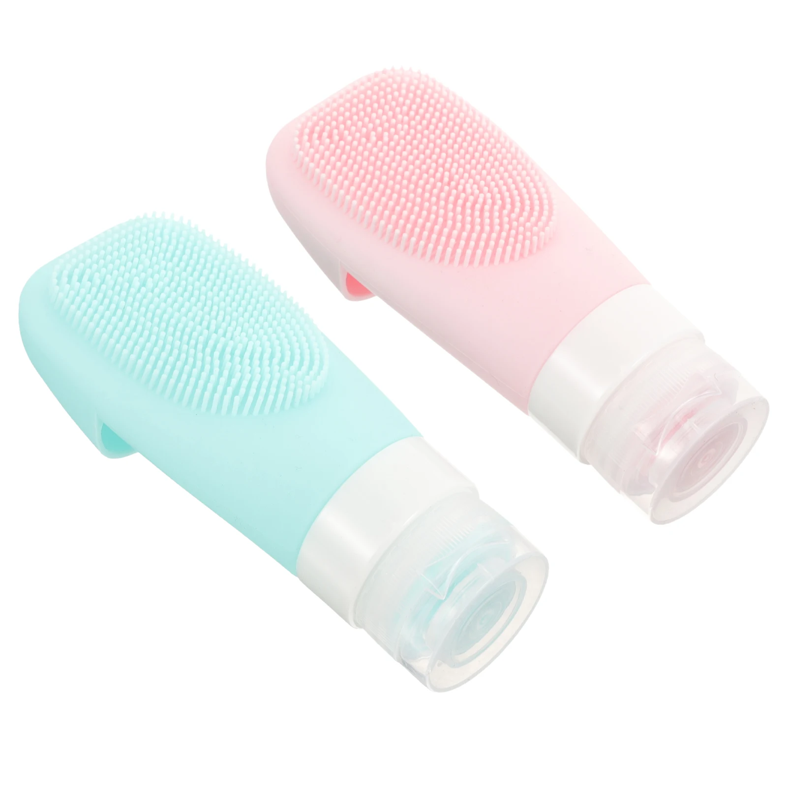 

2 pcs Silicone Empty Bottle Set 300ml Travel Squeeze Lotion Dispenser Shampoo Bottles Leak Proof Reusable Portable