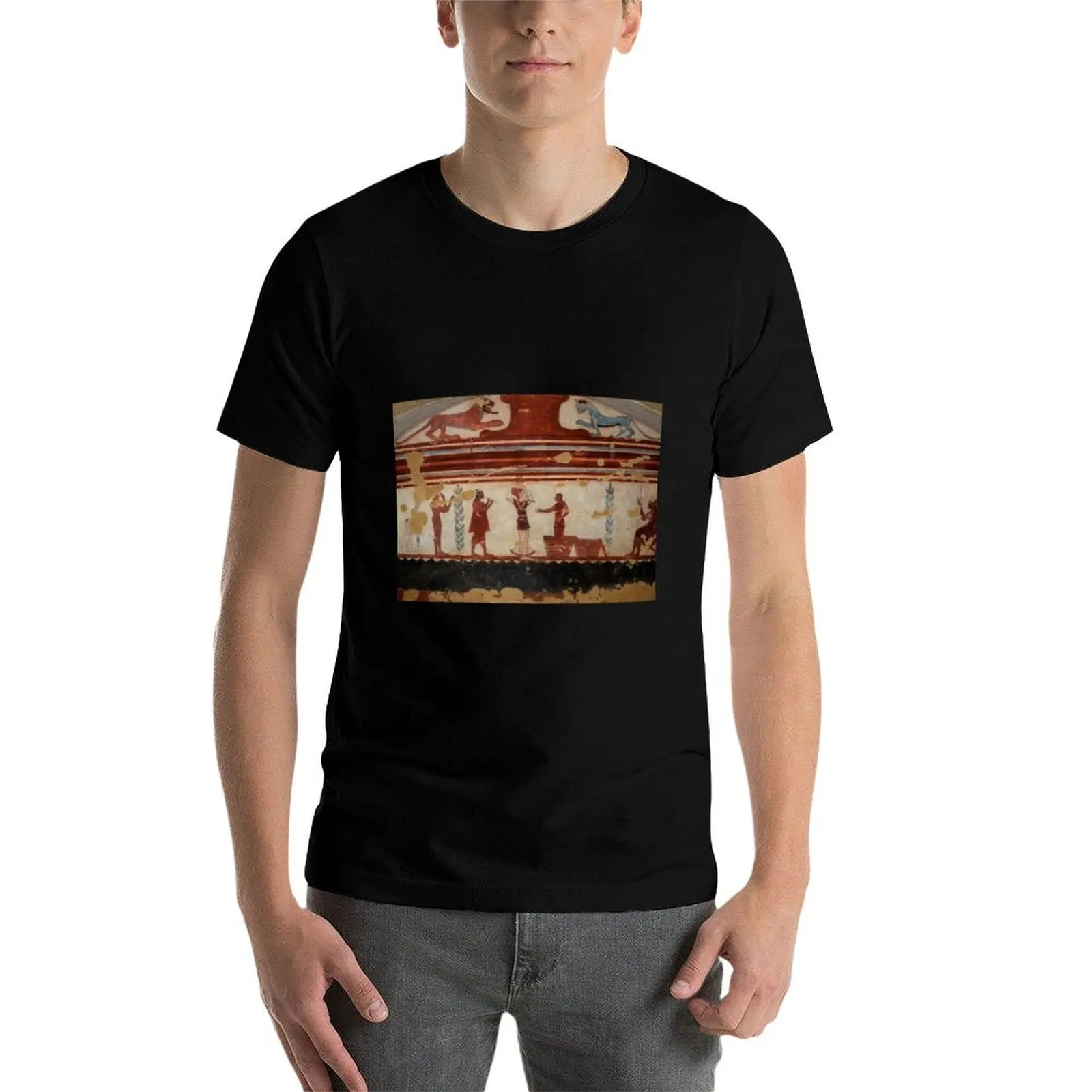 

Juggler, acrobat and musician from ancient Etruria T-Shirt t shirt man cotton t shirt for man T-Shirt